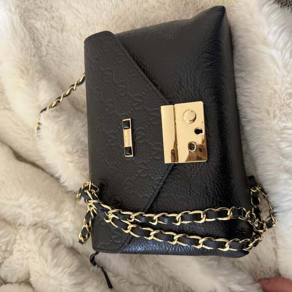 Valentino by Mario Valentino Isabelle Leather Crossbody Bag in Black new damaged - Picture 2 of 3